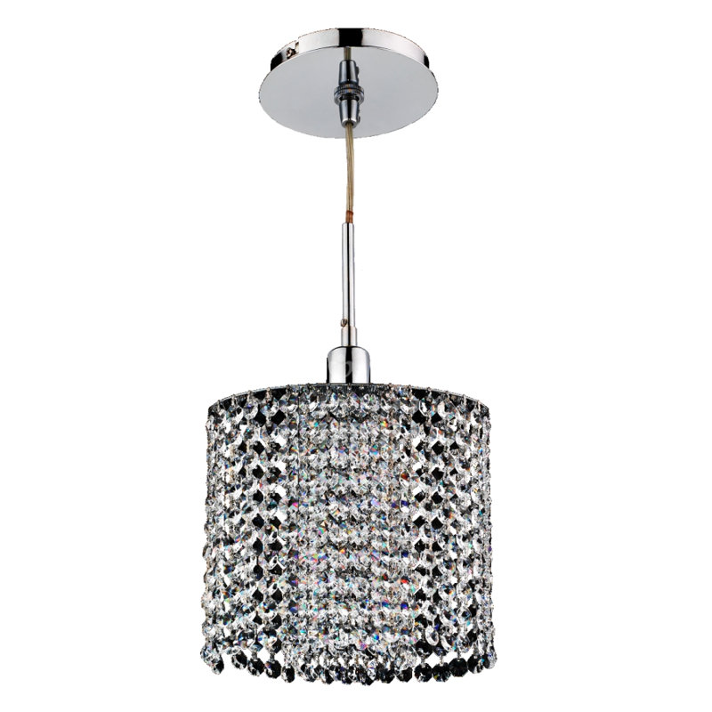 Luminaire tambour à tambour simple 1 lumières crystal Pakswith