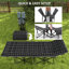 Lit de camping pour adultes avec matelas, lit pliant, noir