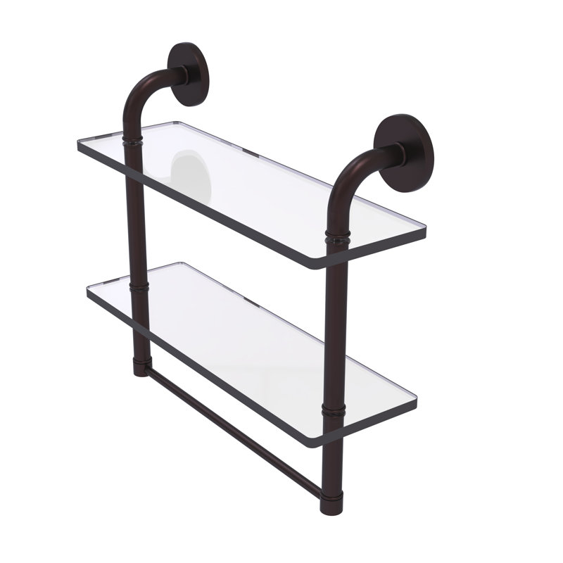 Tioga 2 Piece with Towel Bar, Antique Bronze, 14"H x 16"W x 5"D