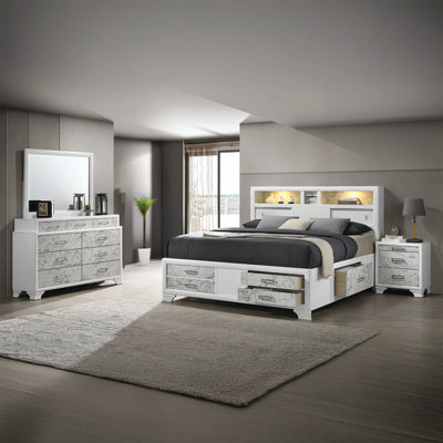 Ensemble de chambre à coucher 4 pièces