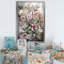 Grunge rose gris, fleurs d'été - décoration murale traditionnelle en toile-1450930951-1450930945