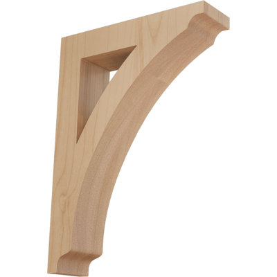 1 3/4"W x 6 1/2"D x 9"H Small Thorton Wood Bracket, Alder (4-Pack)