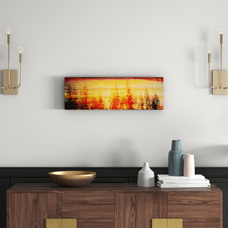 1 Piece Wrapped Canvas Wall Art, 25cm H x 76cm W x 3.8cm D