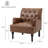 Enoks Upholstered Faux Leather Tufted Armchair with Nailhead Trim-454414705