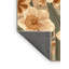 Tapis floral doux et moelleux à motif floral BCBG en beige - reliure beige-451608360