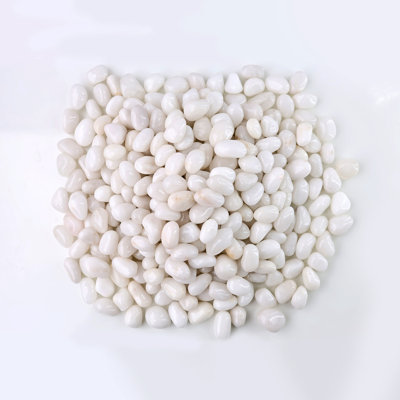 White Agate Tumbled Stone, Reiki Stones, Home Décor Vase Filler, 100 Gram Lot, 0.75 Inch Stones