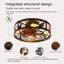 Ventilateur de plafond encastré à cage noire de 20 pouces avec lumières, petit ventilateur de plafond fermé Farmhouse, moteur réversible et télécommande pour la chambre à coucher (ampoules e26 incluses)