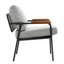 Chaise de chambre à coucher moderne avec cadre en bois naturel, métal noir et revêtement gris, teinture confortable polyvalente-1591312775