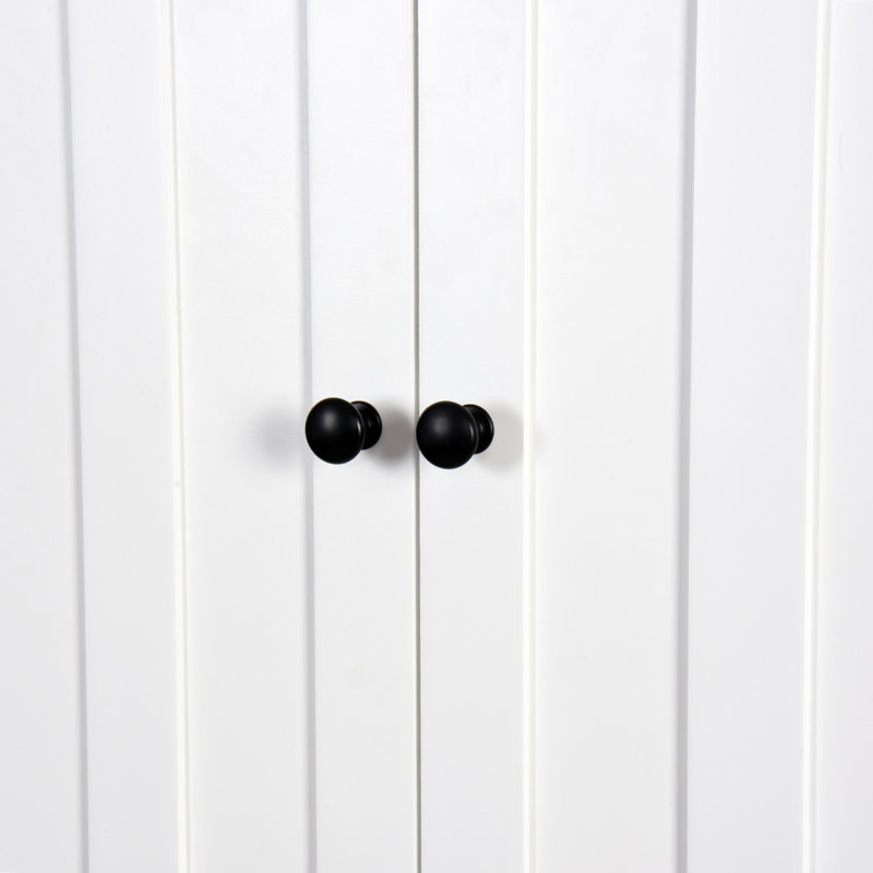 White Engineered Wood Adjustable Over-the-Toilet Storage Cabinet