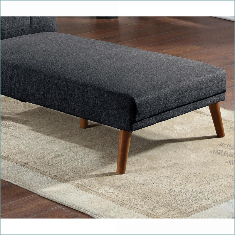 Canapé modulaire modulaire convertible 2 pièces, canapé contemporain en polyfibre noir | Noir | Contreplaqué