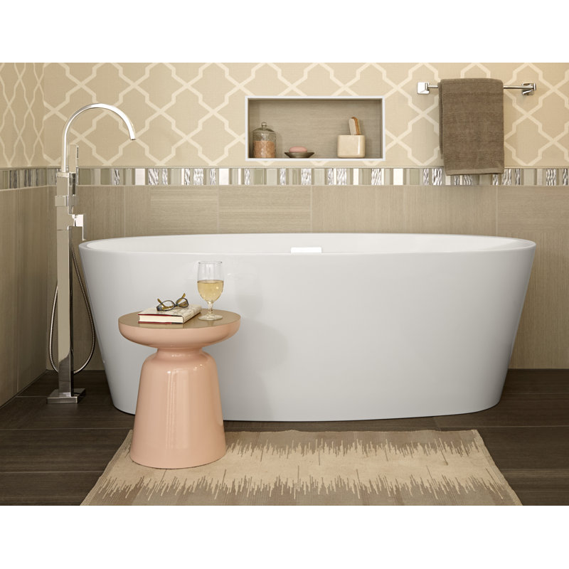 68.75'' x 31.25'' Freestanding Soaking Acrylic Bathtub