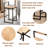 Set Of 2 Bar Stools With Woven Paper Rope Seat And Back
