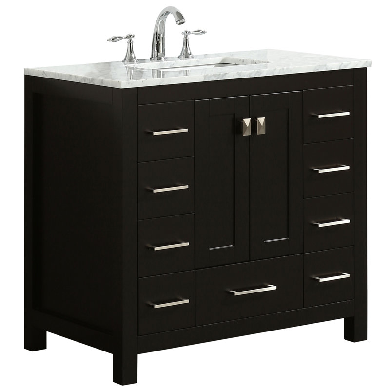 Ensemble de meuble-lavabo double 72 po Swatzell, Espresso