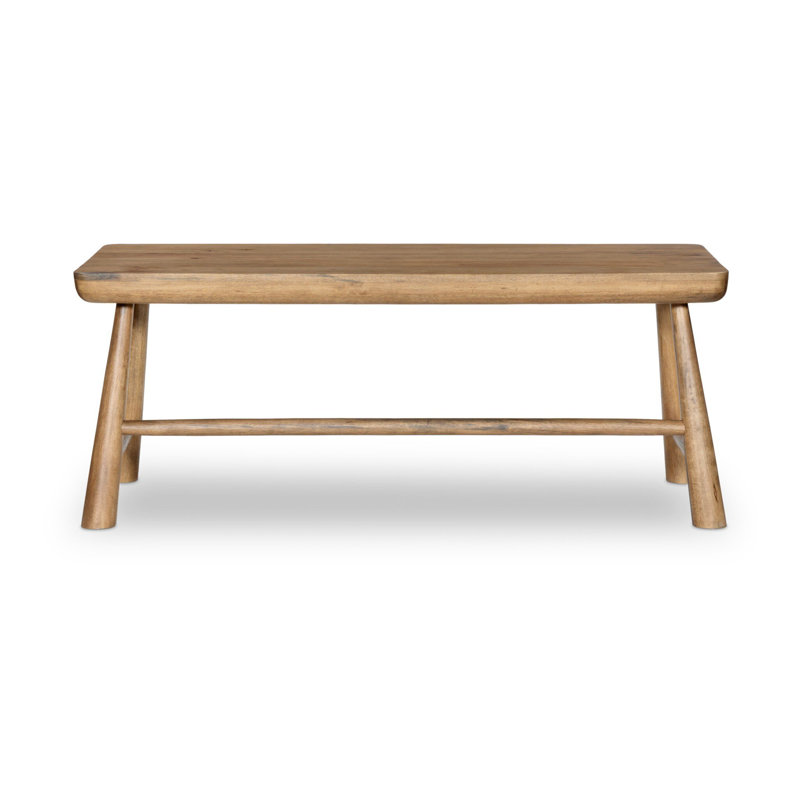 LORIK Solid Wood Writing Desk, Light Brown