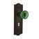 Meadows Plate with Decorative Keyhole and Crystal Emerald Door Knob