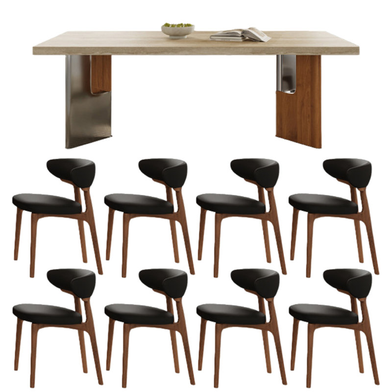 Medellin, 9 pièces : table, 8 chaises, H 29,53 po x l 70,87 po x P 35,43 po, Beige