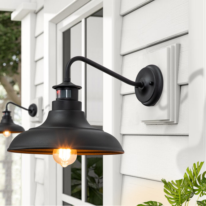 Fairmouth Motion Sensor Dusk to Dawn 10.5" H Outdoor Barn Light