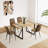 55" Industrial Rustic Dining Table, Tabletop, Black Metal Frame, Seats 4-6, Stain-, For Kitchen & Living Room Table Tabletop, Legs, Fits-159883237