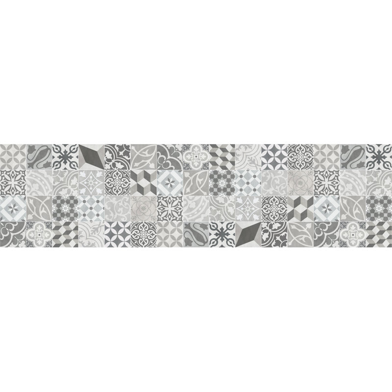 Stella Vinyl Machine Printed Area Rug, Rectangle 2'2" x 8'2.4"
