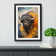 Buffalo Gestural - Single Picture Frame Print on Wood