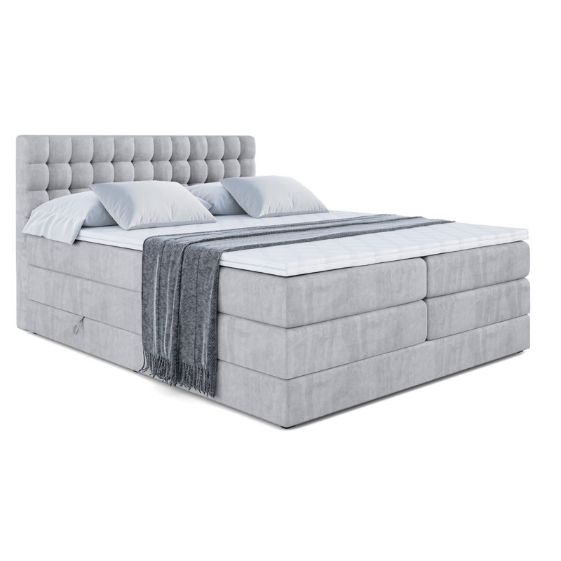 Haberfield Bed, 140 x 200cm, Grey