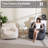 Corduroy Memory Foam bean bag Sofa With Ottoman-1159671462