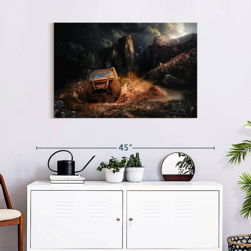Mehar Muddy Truck, 24" H x 36" W