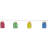 10-Count Multi-Colour Mini Mason Jar Novelty String Light Set 7.5ft White Wire