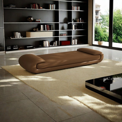Banc rembourré en cuir Jacara