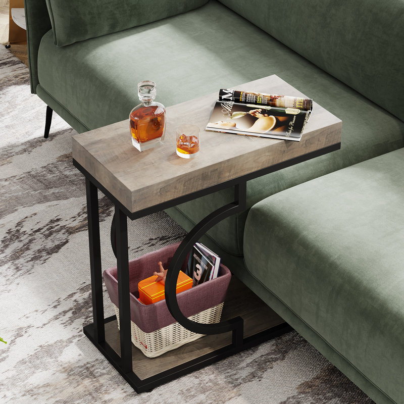 Ensemble de tables de bout Talib, Gris / Noir