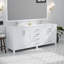 Meuble-lavabo double 80 po X P 22 po D, avec plateau en quartz blanc-117978753