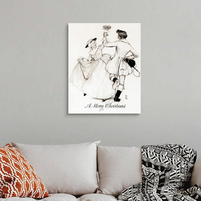 Art mural sur toile Mistletoe Dance, H 30 po x l 24 po x P 1,25 po, Toile tendue