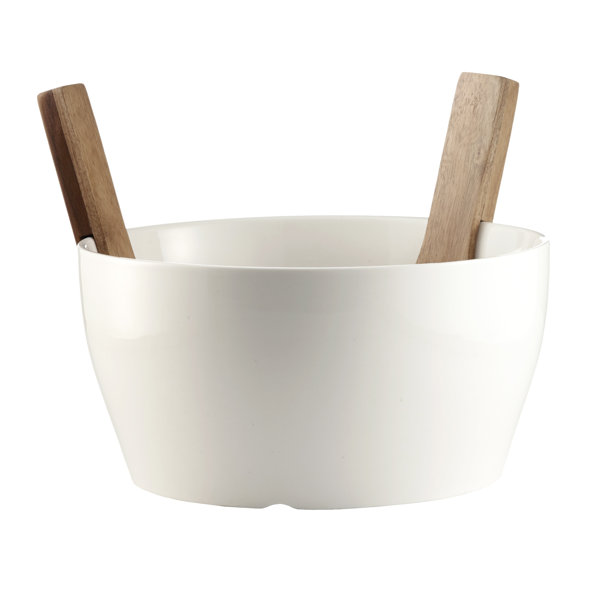 Corrigan Studio® Bamboo Fiber Salad Bowl With Servers Set - Large