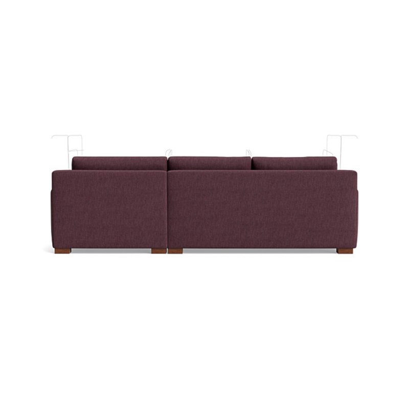 Catalina Chaise Sectional, Right Hand Facing, Performance Weave - Aubergine