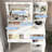 Vanity Desk With Mirror Light, Large Drawer Three Level Storage Dresser, 3 Lighting Modes Adjustable Brightness, Bedroom Dressing Table(White)-1185686265