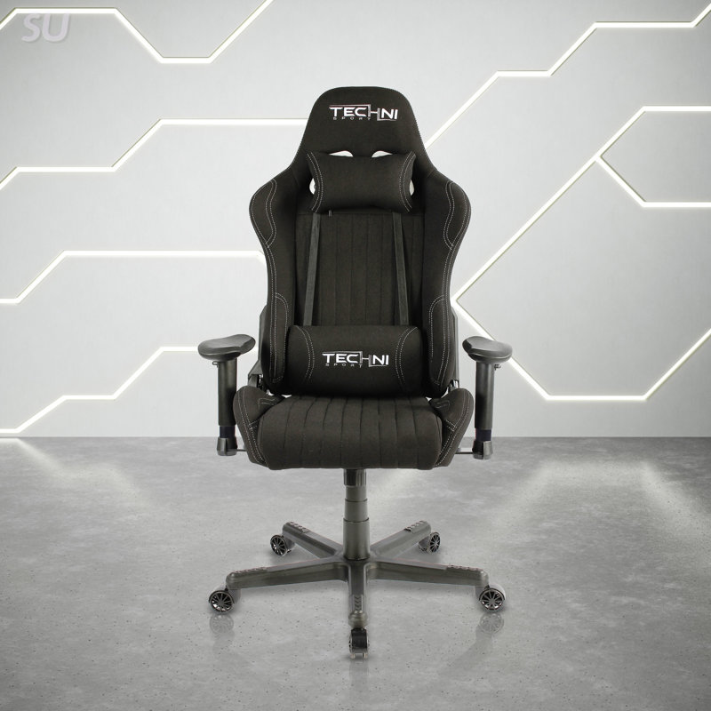 Ergonomic High Back Racer Style PC Gaming Chair with Adjustable Memory Foam Seat and Lumbar Support