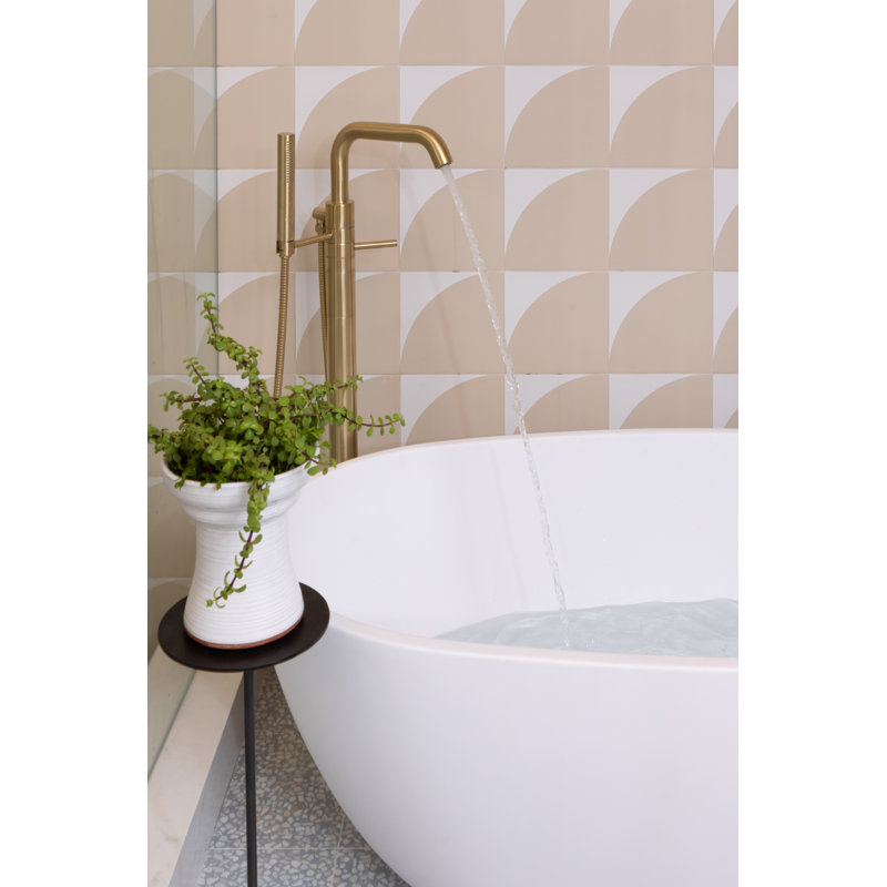 Alamo 70'' L Air Bathtub, Glossy White, Matte Black