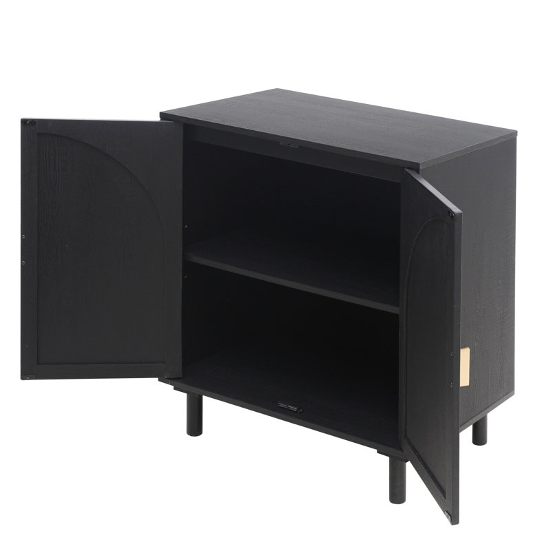 Buffet décoratif Cheshunt, H 31,5 po x l 29,72 po x P 15,55 po, Noir
