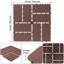 44 paquets de 44 tuiles de terrasse en PP imbriquées pour plancher intérieur et extérieur, tuiles de terrasse de patio robustes avec installation facile à assembler