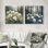 Pivoines dans la forêt alpine I - décoration murale pivoines - art mural traditionnel 2 pièces