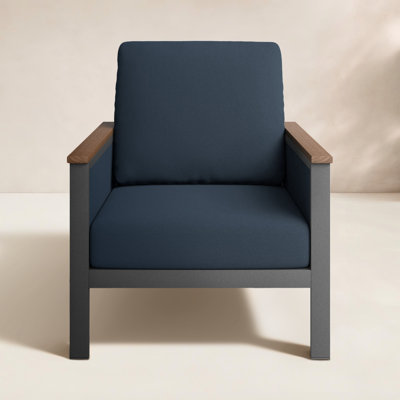 Townsend Metal Outdoor Lounge Chair with Sunbrella Cushions by Birch Lane