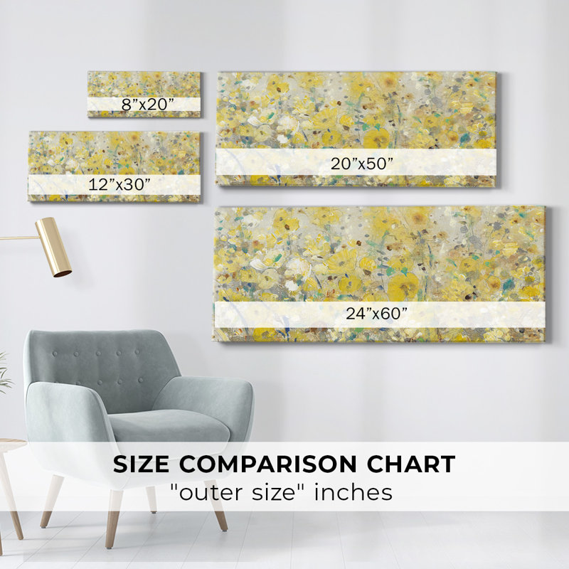 «Cheerful Garden I», reproduction sur toile, H 20 po x l 50 po x P 1,5 po