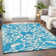 Premium Machine Washable Prisco Turquoise Rug
