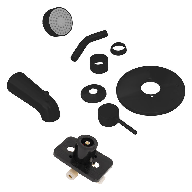 ZLINE Rubicon Elegant Shower System in Matte Black, Matte Black