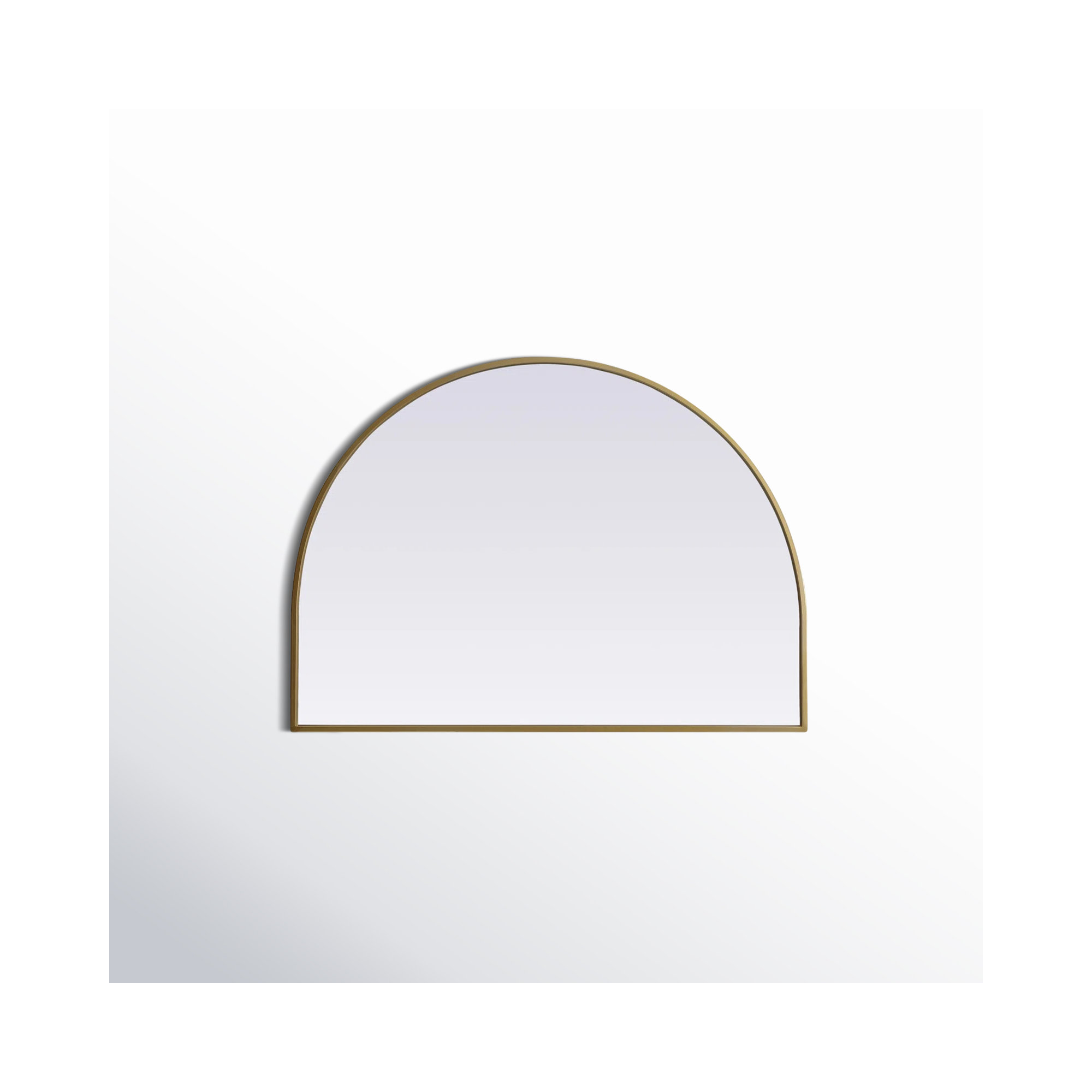Sabine Metal Arch Wall Mirror, 24" x 33", Brass