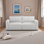 Canapé de 81 po à accoudoirs carrés modernes, coussins profonds et pieds en bois robustes pour le salon ou la chambre à coucher