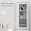 Armoire de rangement Kleankin, armoire de salle de bain haute, tour de lin étroite avec porte en acrylique, tiroir et tablettes, blanc