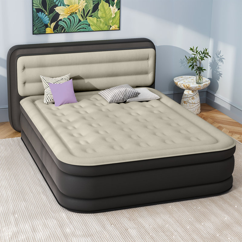 Matelas gonflable pour grand lit de 18 po Alwyn Home, Beige