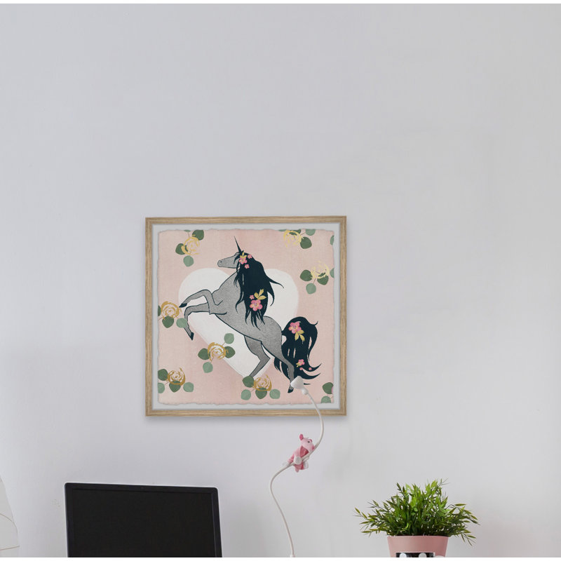 Adam Ski Unicorn, reproduction encadrée, H 12 po x l 12 po