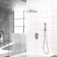 Pomme de douche double 10 po - Carré mural avec valve et